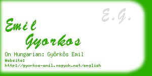 emil gyorkos business card